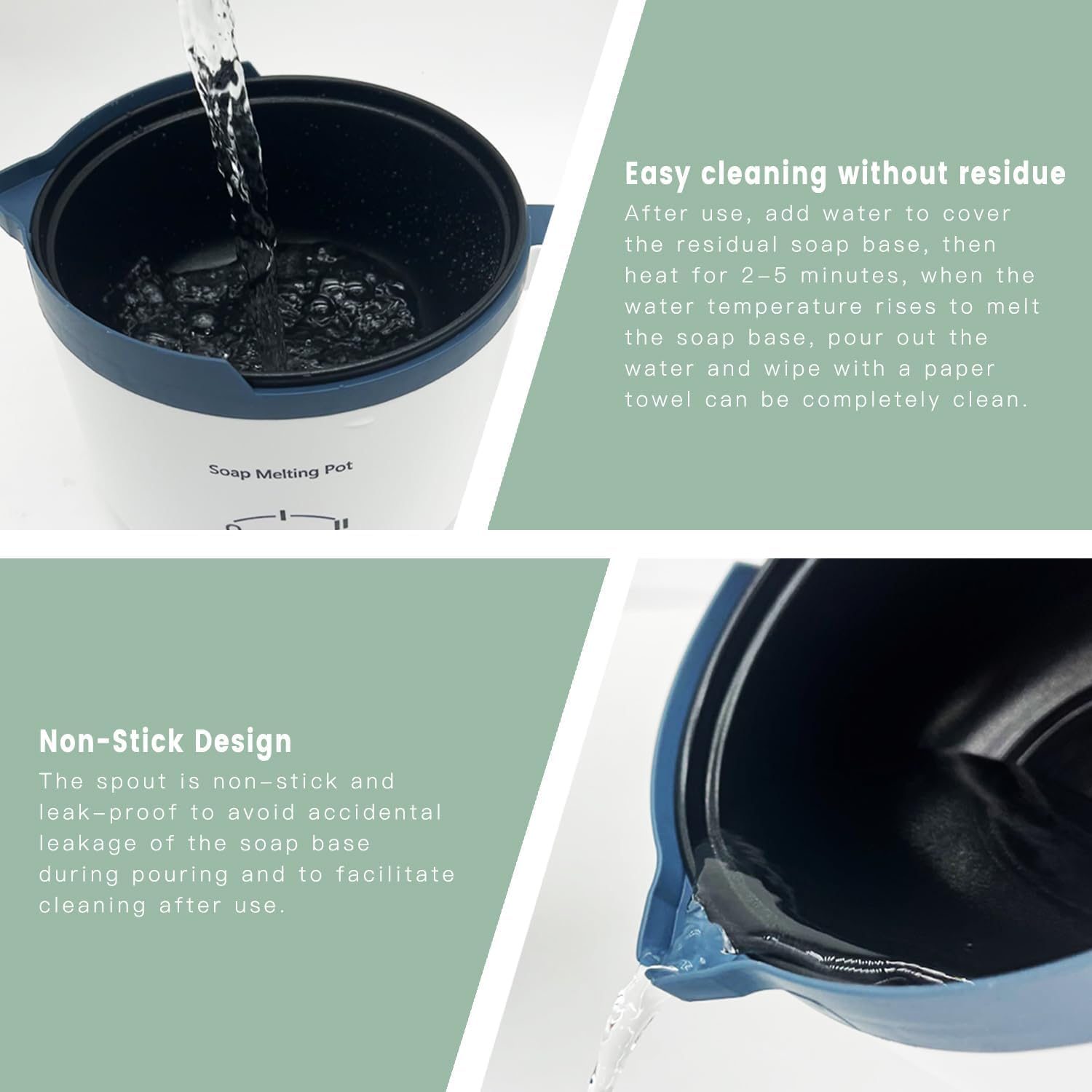 PIUH Soap Melter for Soap Making,Soap Melting Pot for Making Soap with Spout, Electronic Melt and Pour Soap Base Melting Pot for DIY Soap Adults