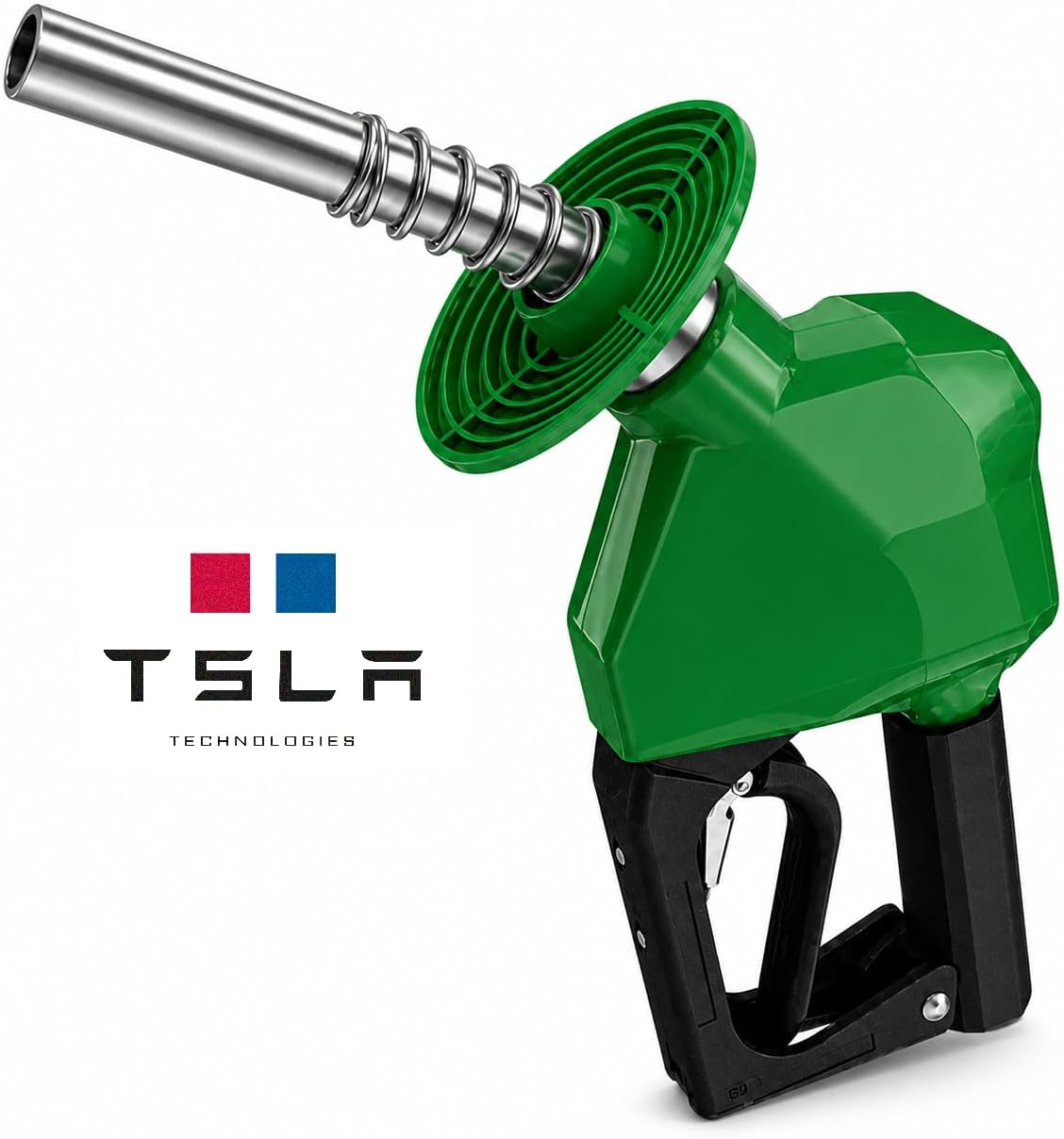 11B-0100 Fuel Nozzle Automatic Shut-Off, Biodiesel Compatible, Pressure-Sensitive, 2-Piece Scuff Guard, w/Splash Guard , Gree