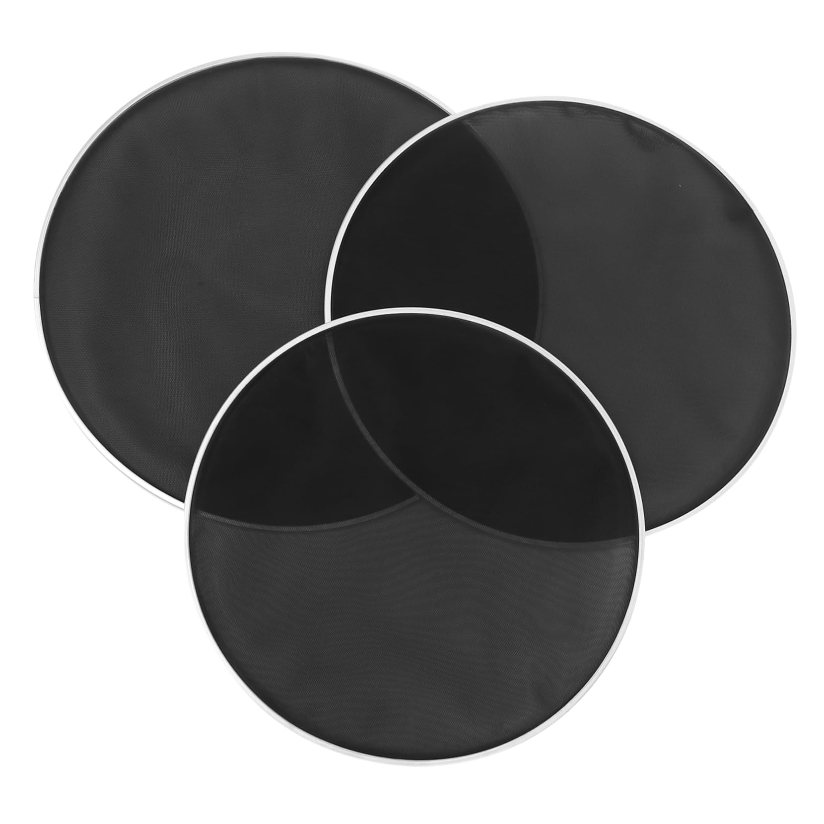 Totority 3pcs Double Layer Mesh Head Drum Heads Silent Mute Replacement Drumheads