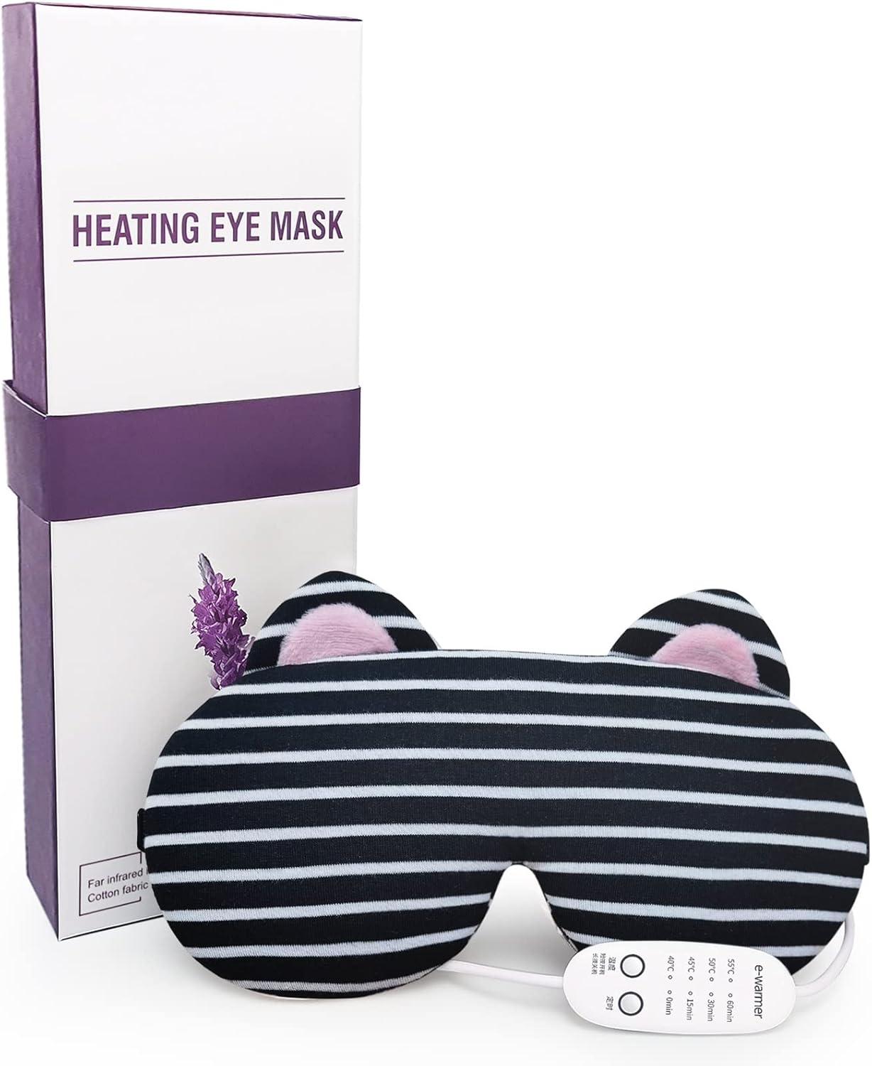 TTiiLoe Heated Eye Mask, Moist Heat Eye Compress for Sleep, USB Heating Eye Pad for