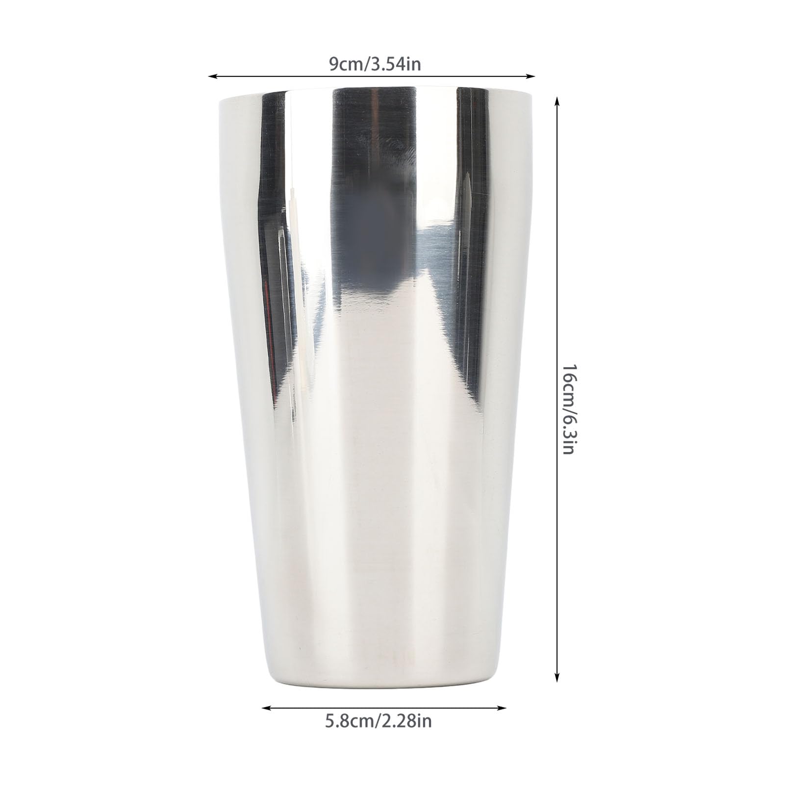 Malt Milkshake Mixing Cup, 304 Stainless Steel 750ml Ice Cream and Milkshake Machine Cups, Portable Professional Bars Shaker Cup for Home and Commercial Use