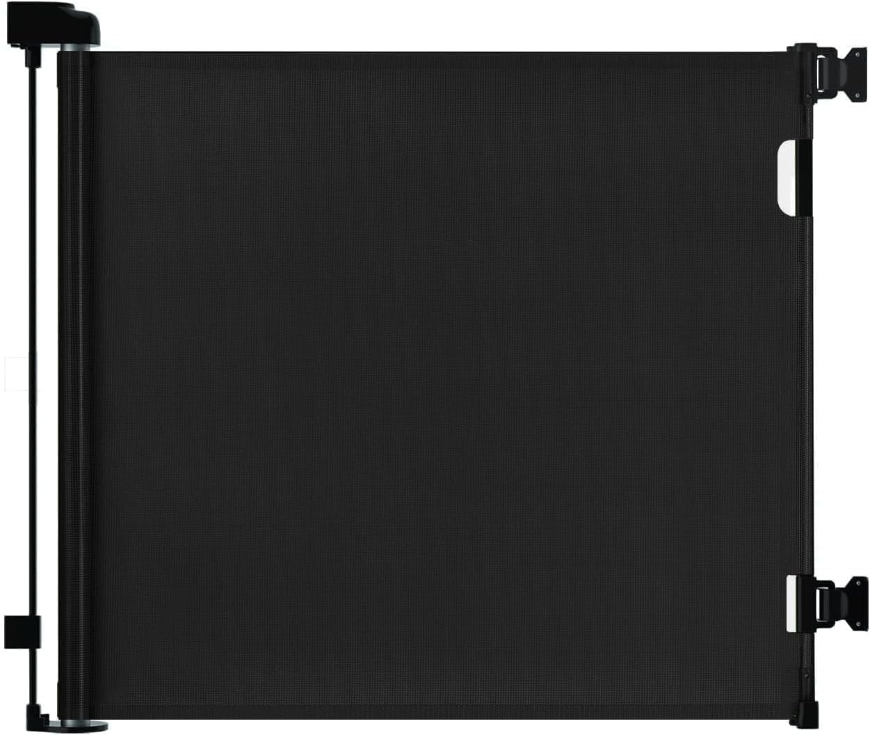 derimkcoa Cancelletto Estensibile per Scale,0-300 cm,Porta Retrattile e Cancelletto per Bambini e Animali Domestici,Adatto per Scale,Corridoi, Uso Interno ed Esterno(Nera)