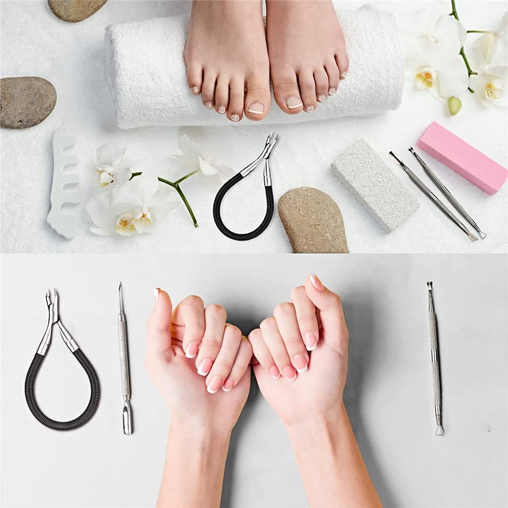 Ciseaux à cuticules - Outil de manucure - Repousse-cuticules en acier inoxydable - Pour peaux mortes et nail art