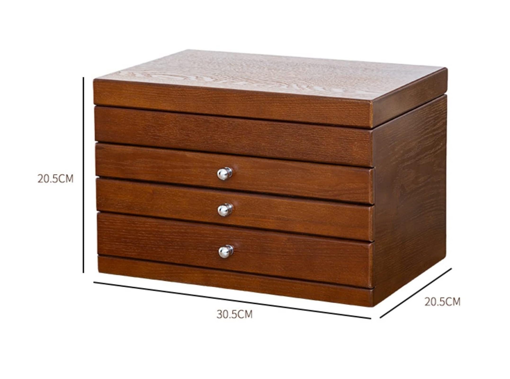 Genérico Cajas de joyería Caja de joyería 4 cajones Caja de Almacenamiento Organizador Contenedor con Cerradura Terciopelo para Anillos Collares Pendientes Estuche Porta Joyas Collar