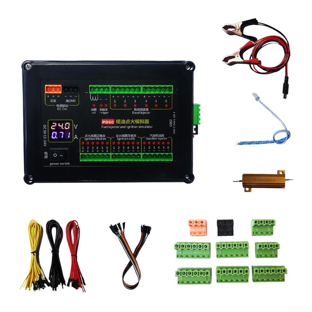 PD60 Symulator wtrysku paliwa i zapłonu – profesjonalne narzędzie diagnostyczne CAN Bus Analyzer 12-24V wtryskiwacz / tester cewki zapłonowej