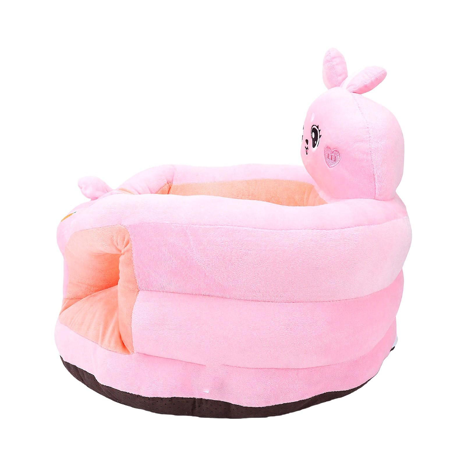 Annadue Sedia per Bambini Che Impara a sedersi. Seggiolino in Morbido Peluche per Bambini con Supporto per la Schiena per Coniglietto Rosato dell'asilo Nido (Coniglio rosato)