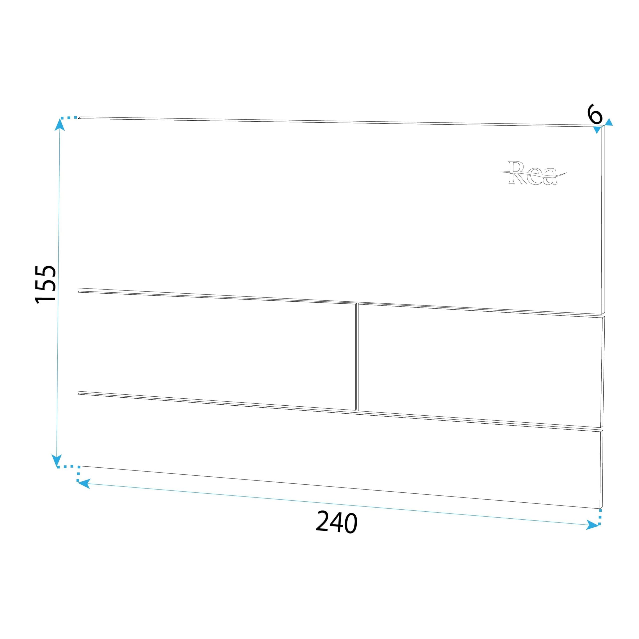 Rea - Przycisk Typu T Do Stelaża Podtynkowego Wc K011a-q I Slim 024n Tytan - 3,5x24x15,5 cm