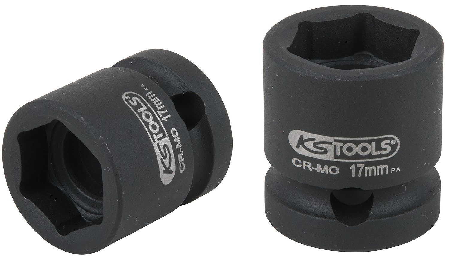 'KS Tools Plastic 515.0064 Extra Short 1/2 Drive Hex Impact Socket, 17 mm