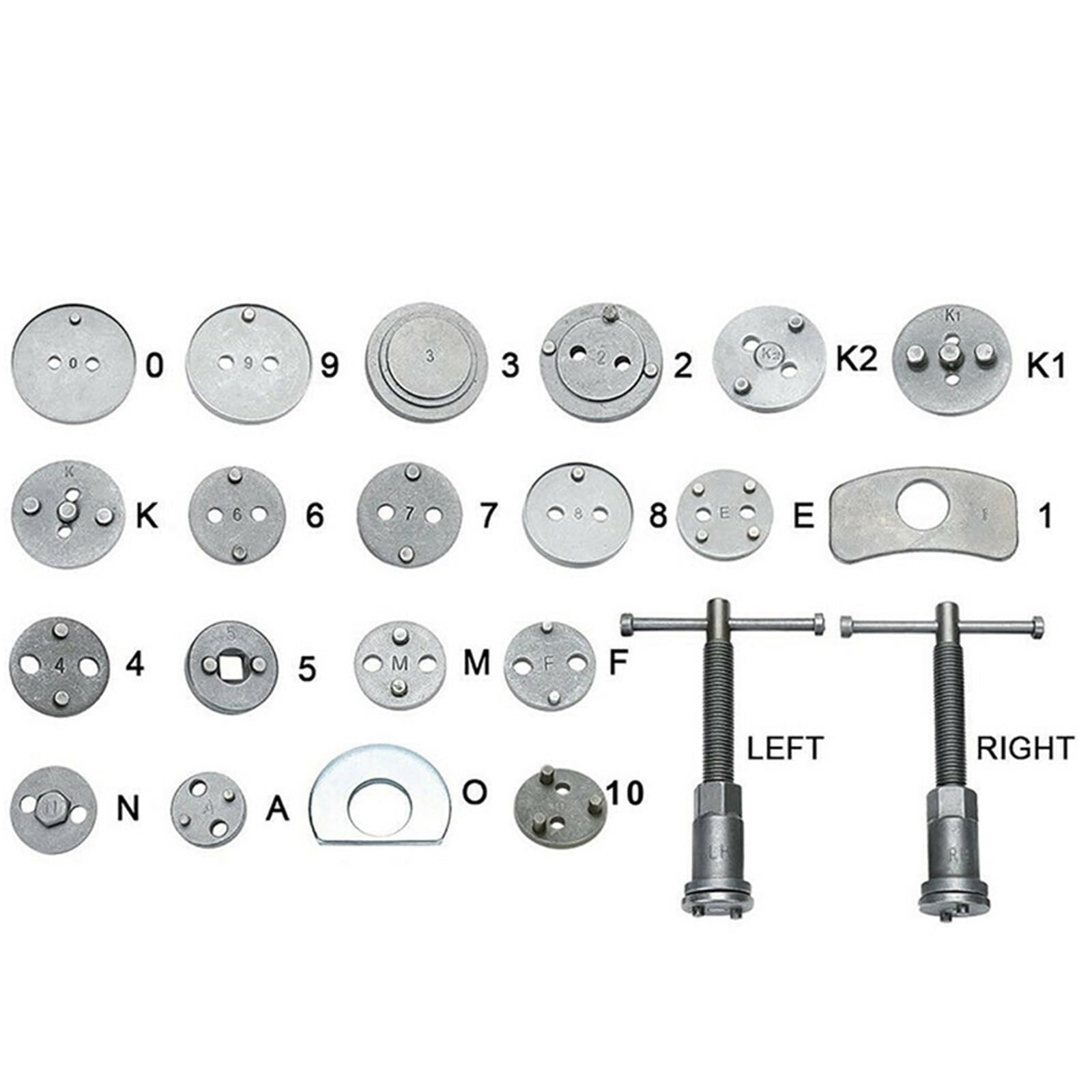 Pinzas Freno Kit de 22 piezas de pinza de freno de disco universal para coche, compresor de pistón de freno de viento para la mayoría de los automóviles. Pinzas de pistones de freno