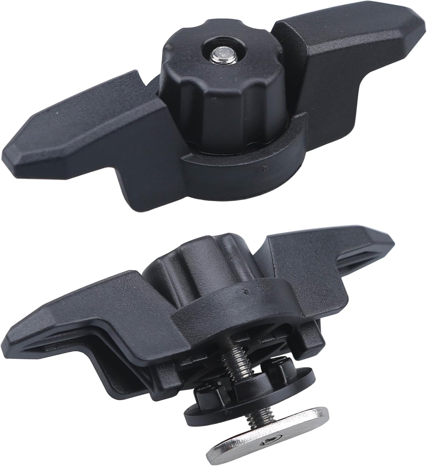MIZUGIWA Line Cleat for Kayak Track Mount,Kayak Anchor Cleat,Track Mount Line Cleat for Rail Mount Kayak Fishing Accessories,Black,Pack of 2