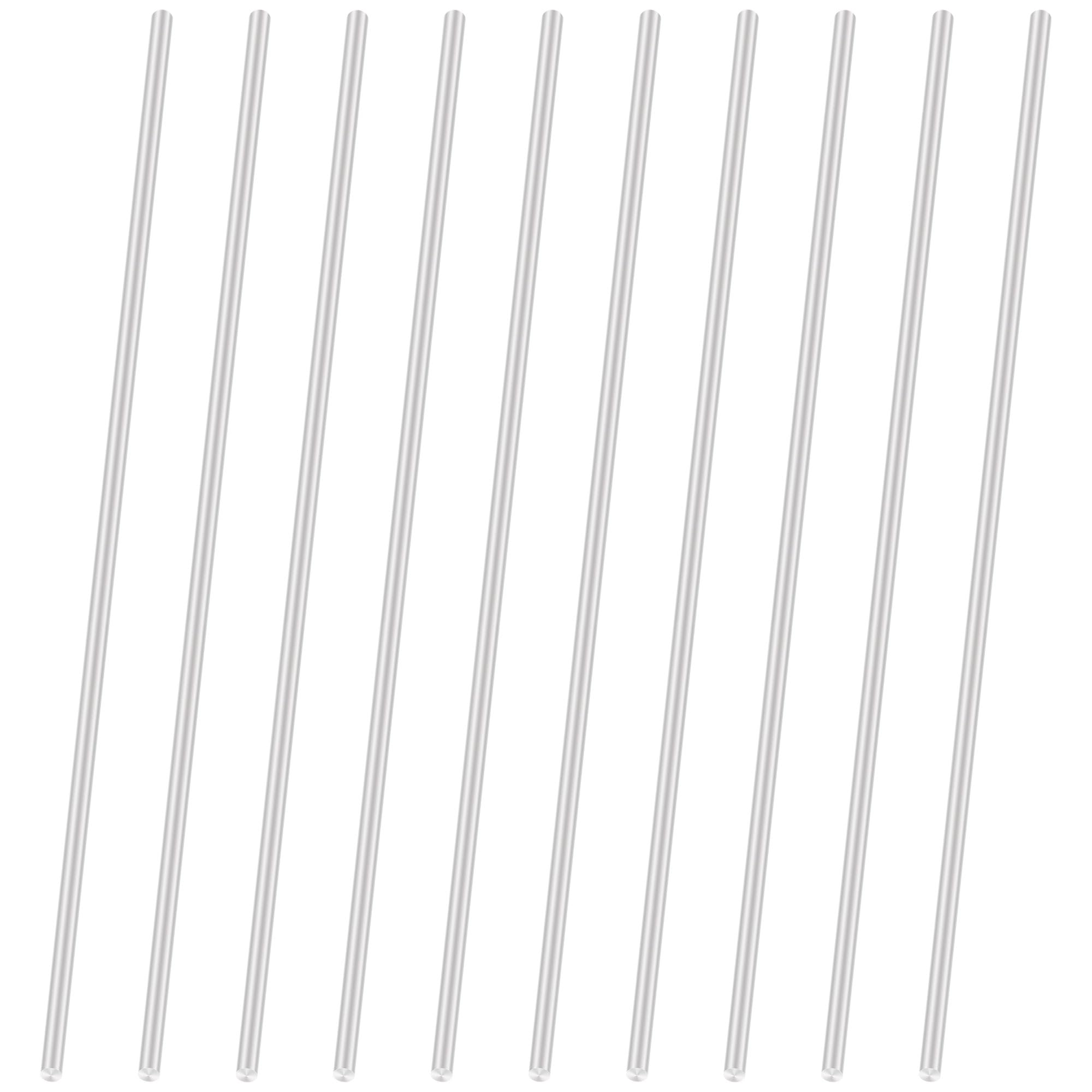 10x 6063 Aluminium Rundstab – 3x200mm, Glatt, Korrosionsbeständig, Für DIY & Modellbau