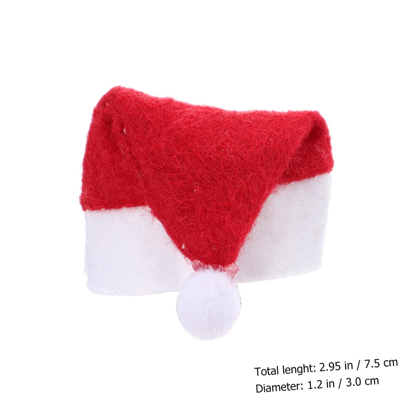 ERINGOGO 24 Piezas Mini Gorros Papá Noel para Piruletas Gorros Navideños Pequeños Reutilizables para Decoración de y Fiestas Accesorios Festivos Rojos y