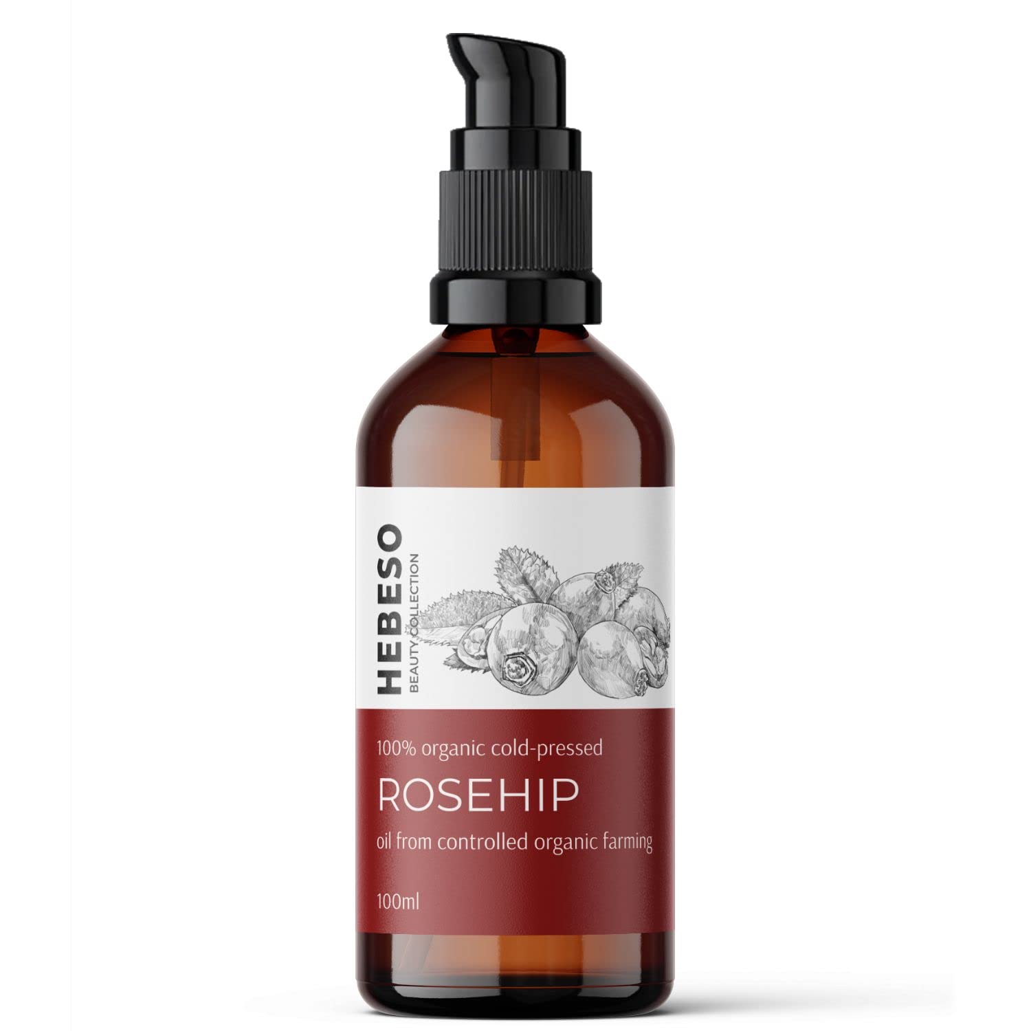Rosehip oil 100% - cold pressed - 100ml - Rosehip oil with anti-aging effect and vitamin A, B, C, E - Face oil - Bio skin care oil