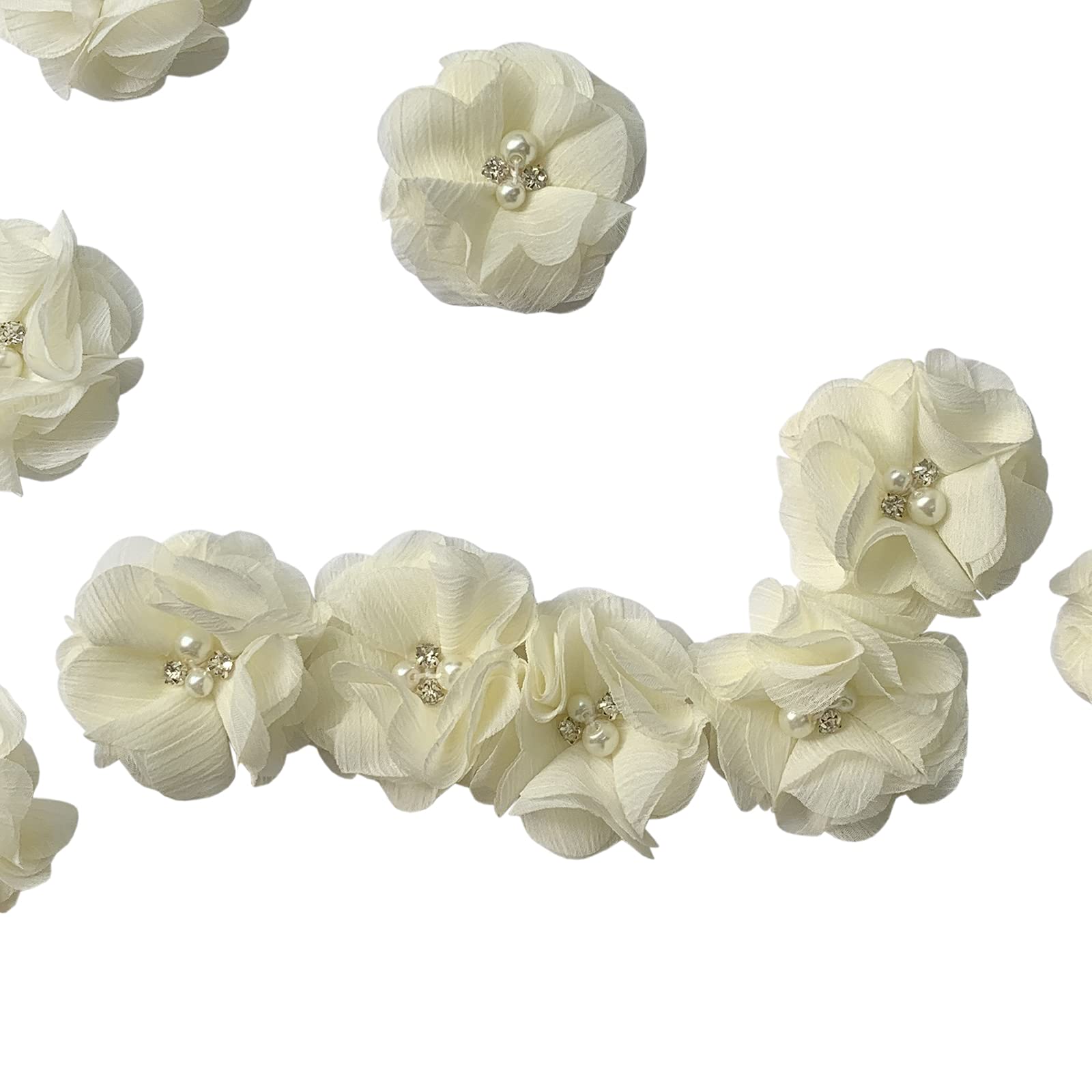 Amazon.co.jp: 20個 造花 布花 髪飾り 手芸用品 ドレス バッグ