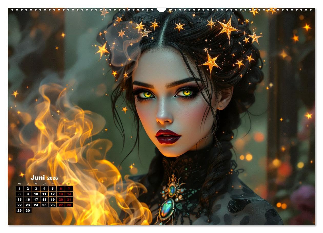 Goth Fantasie (hochwertiger Premium Wandkalender 2026 DIN A2 quer), Kunstdruck in Hochglanz: Fantasiebilder von Gothic Schönheiten (CALVENDO Menschen)