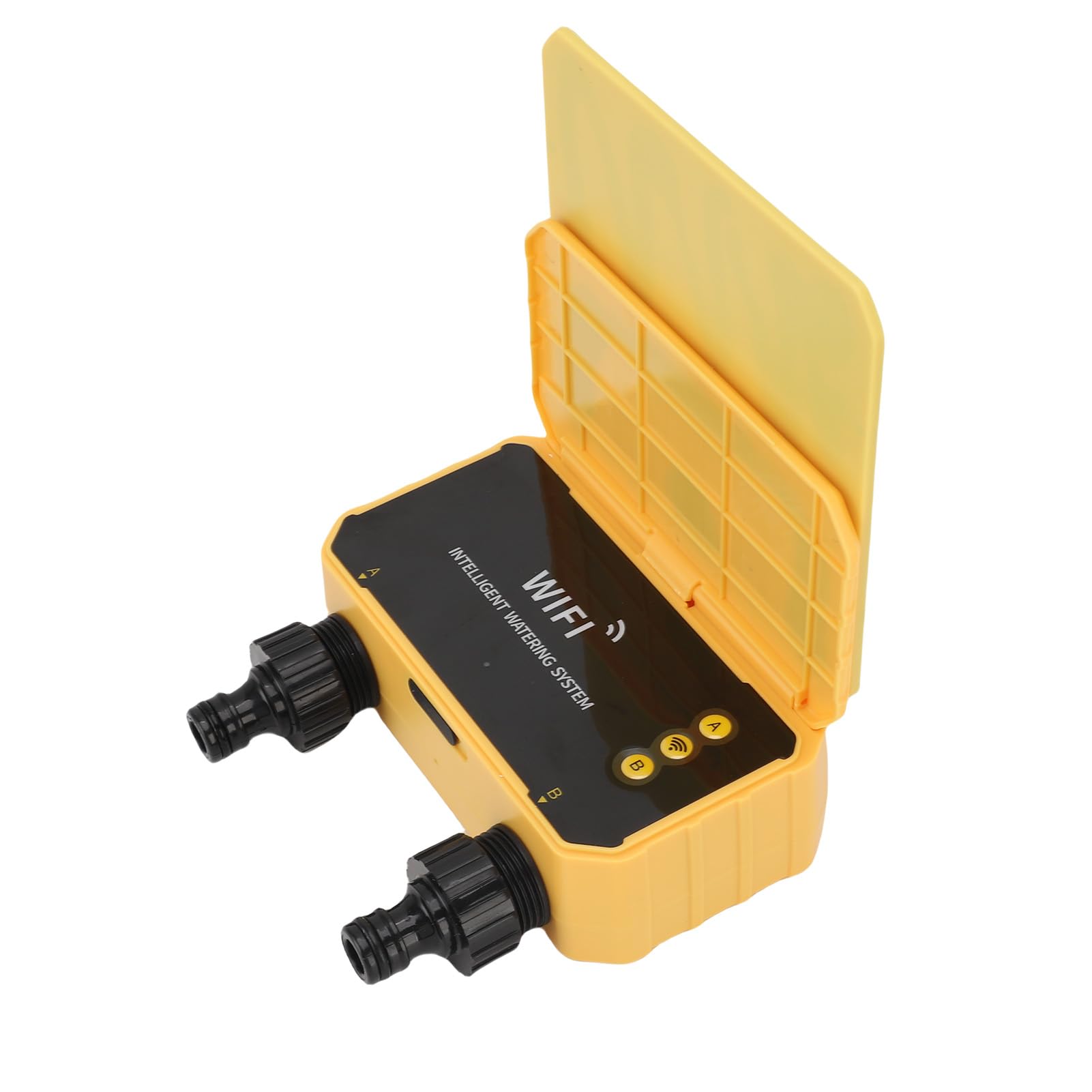 Generic Temporizador de Riego WiFi con Sensor de Lluvia Temporizador de Aspersor de 2 Salidas para Filtro de Balcón Modo Manual para Microaspersor Estéreo Greing ABS 5.5x3.1x2.1in