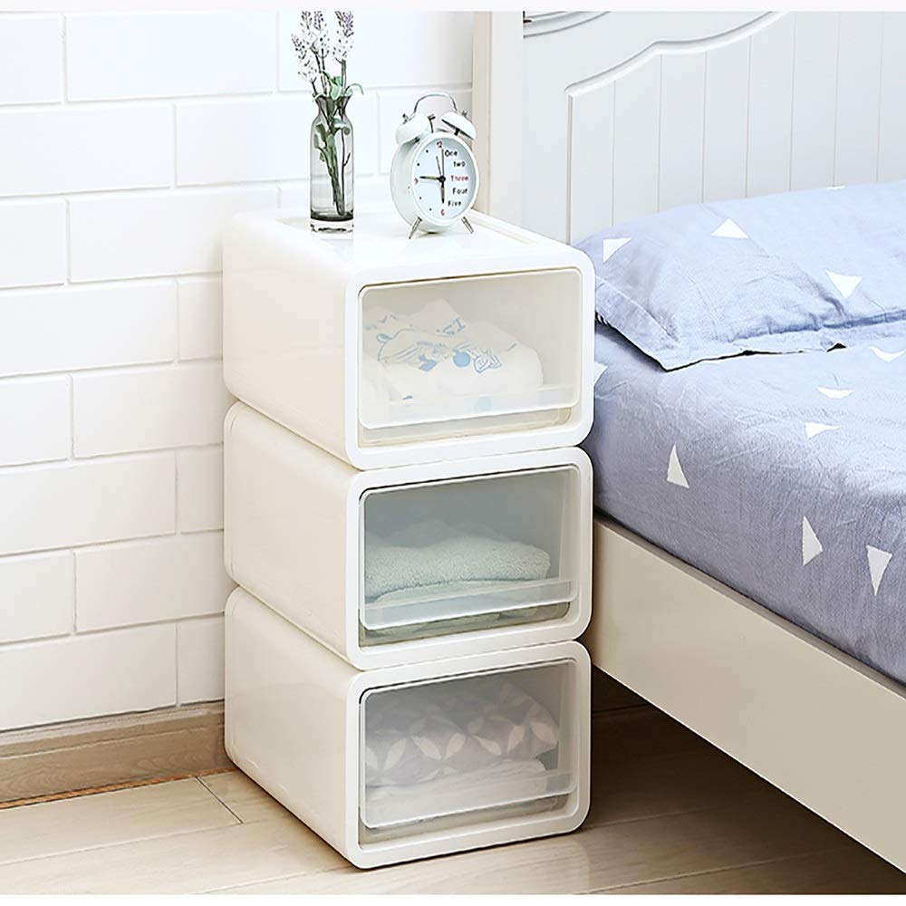 MU Ménage Portable Boîte De Rangement en Bois Massif, Vêtements Multi-Couche Tiroir sous-Vêtements Grande Snack Jouet Finition Boîte en Plastique Quotidien De Nécéssité