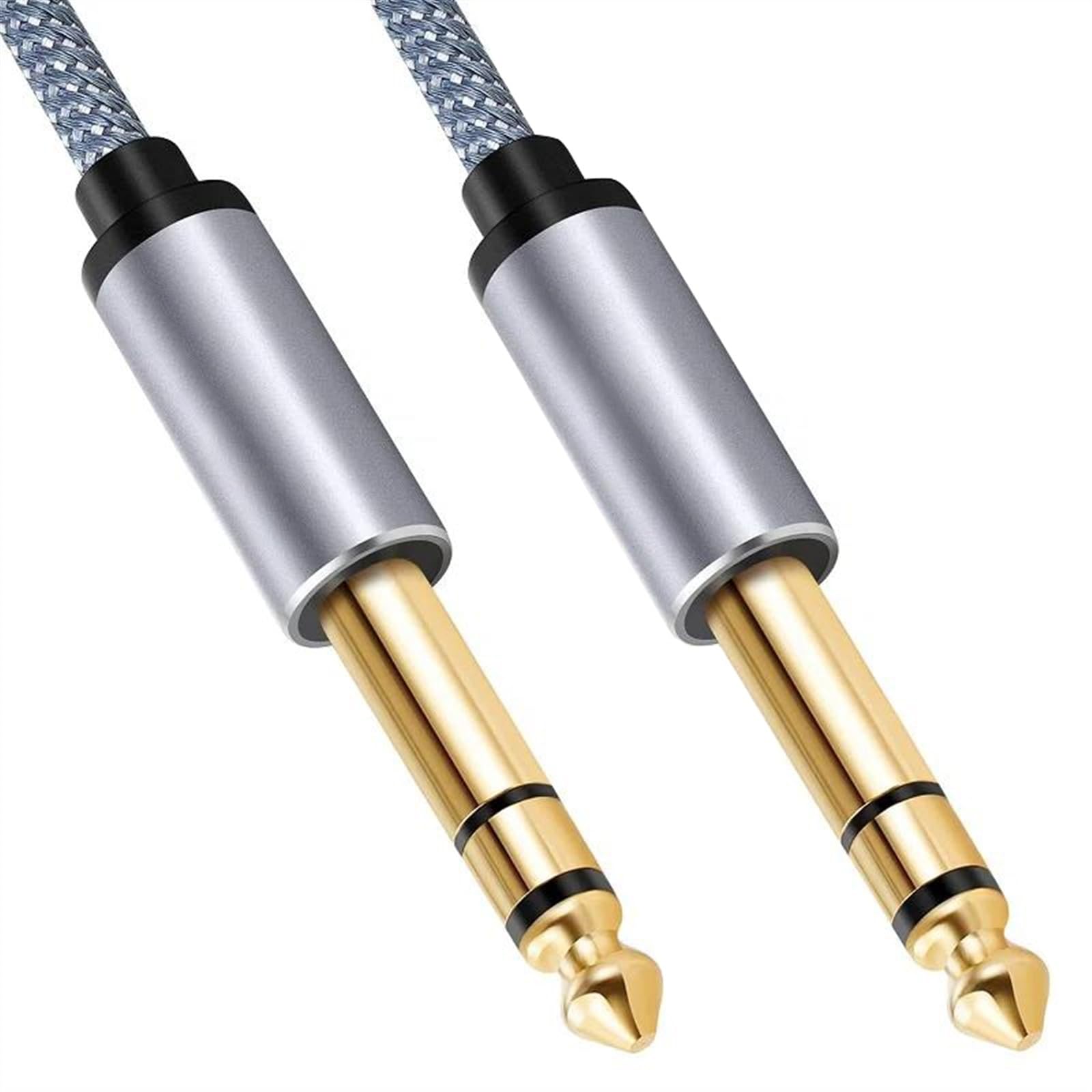 Cable De Audio De 6,35 Mm Trenzado De Nailon Cable De Audio Jack De 6,35 Mm A 6,35 Nn Para Teclados De Guitarra Eléctrica Cable de instrumento Guitarra (Color : 300cm)