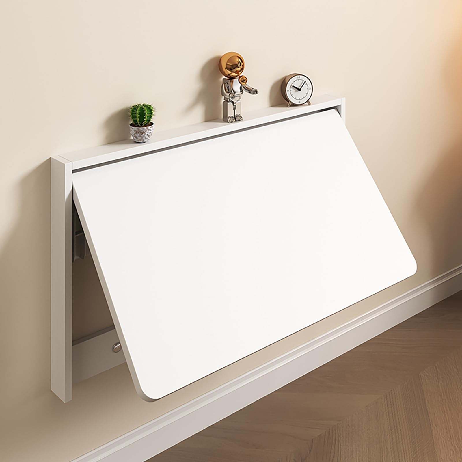 Table pliante murale en bois massif avec bureau d'ordinateur invisible pour studio