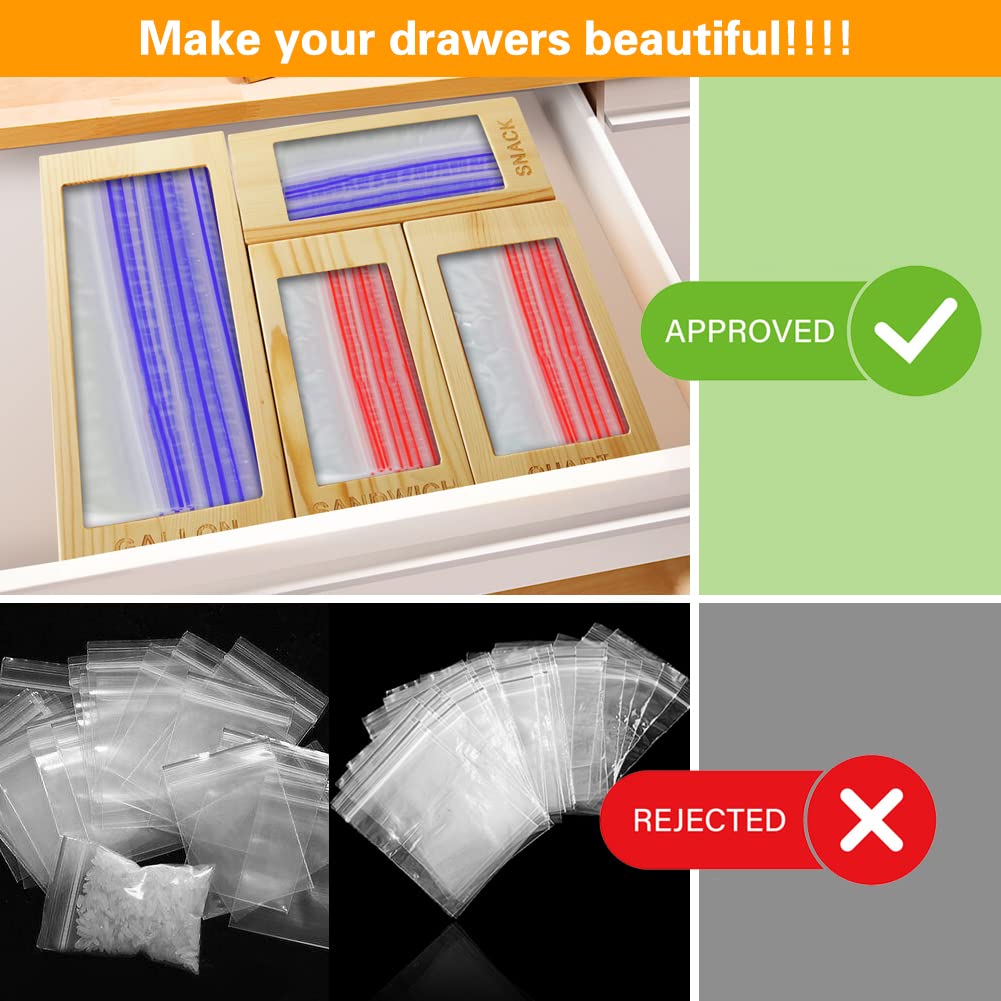 Borsa a chiusura lampo organizer per cucina, borsa per alimenti, compatibile con sacchetti Ziploc in gallone, quart, sandwich e snack (verde