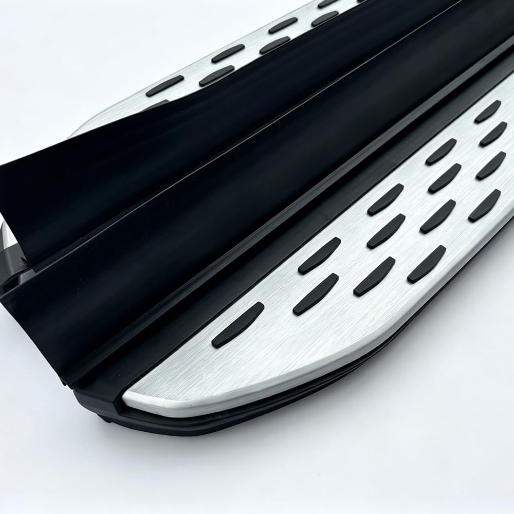 2 estribos laterales Starfield Edition compatibles con GWM HAVAL H6 2022-2026, barras Nerf antideslizantes plateadas de aleación de aluminio resistente con soportes de montaje