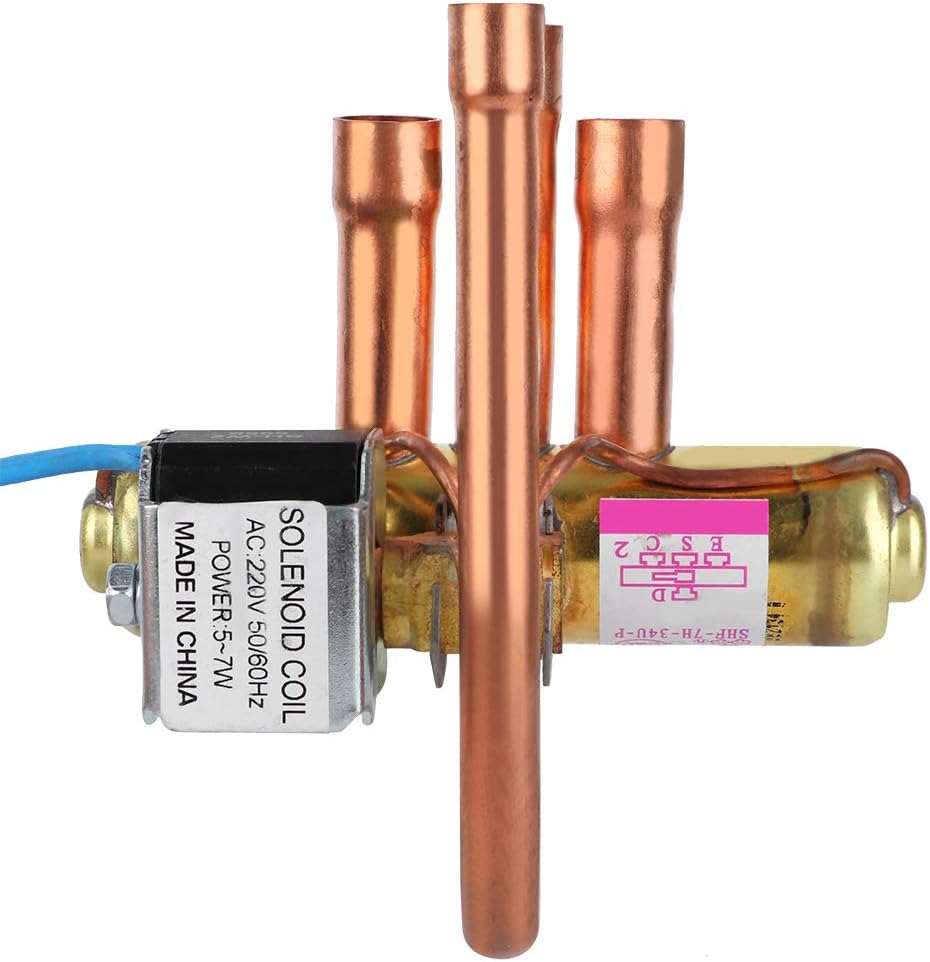 Four-Way Reversing Valve Refrigeration Service Maintenance Accessory Solenoid Valve 1P AC A/C AIR Condition(1.5P-2P)