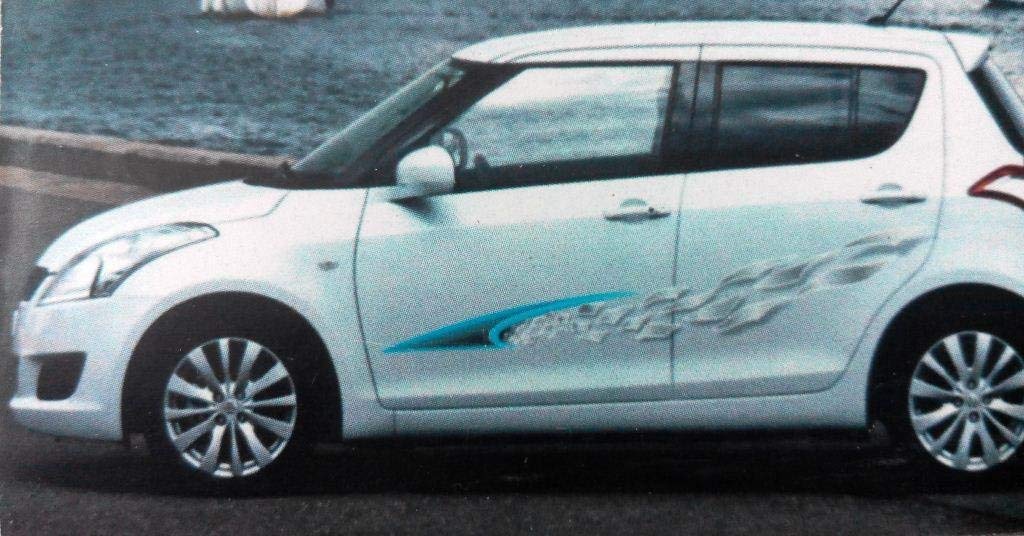 AutoMopix Arrow Blue Universal Sports Car Graphics 2 Side Decal Body Vinyl Sticker