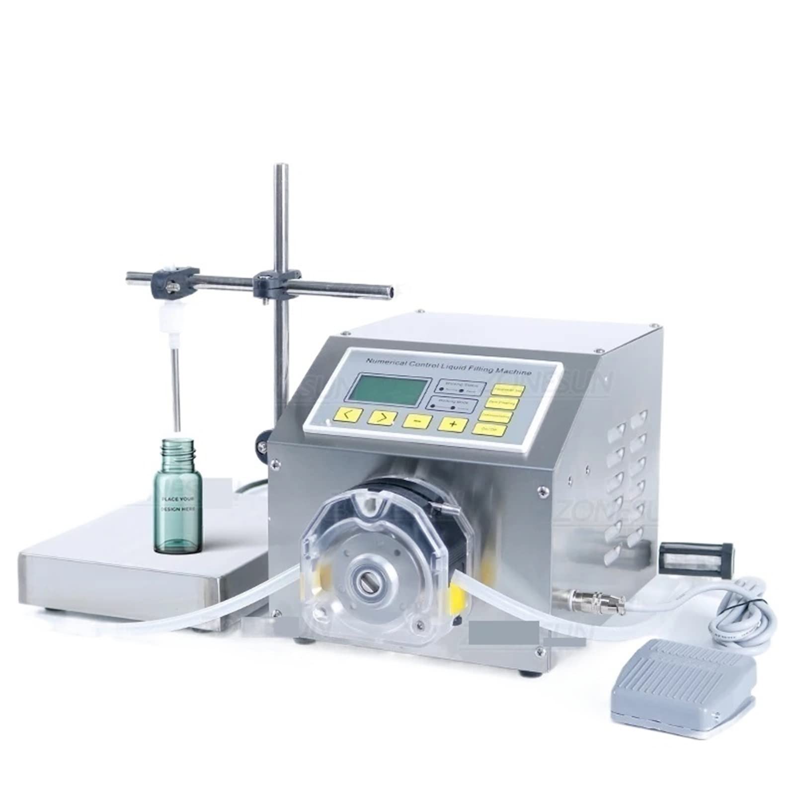 Digital Control Edible Olive Oil Juice Milk Coffee Liquid Peristaltic Pump Weighing Filling Machine for Drinks