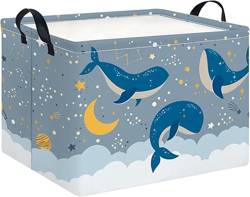 Miniatura 164 de Cesta de almacenamiento rectangular con asas, cesta de almacenamiento plegable, caja de libros, cesta de regalo (calabaza enojada)