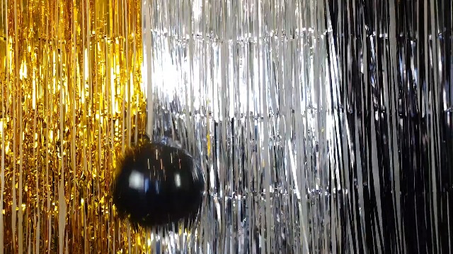 2 Pièces Rose Rideau étallique de Frange Brillant Rideau à Franges