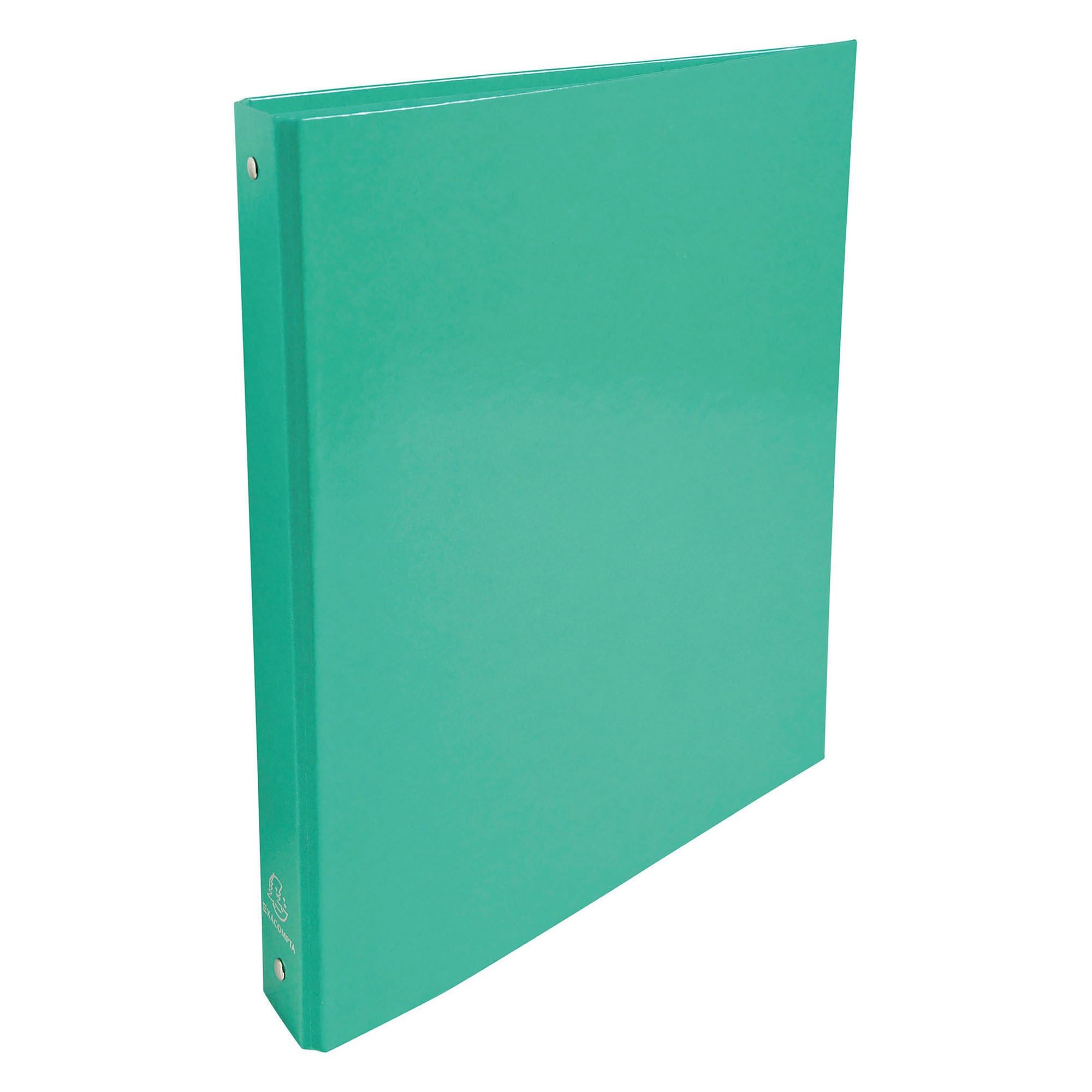 Raccoglitore ad anelli Exacompta 4 anelli cartoncino rigido plastificato A4 verde