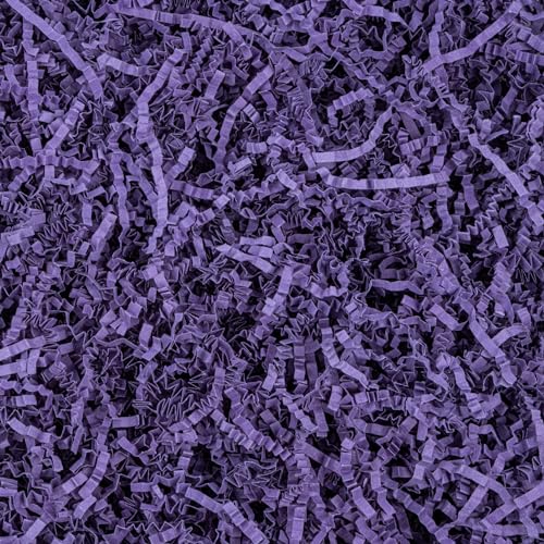 Sukh Purple Crinkle Paper Filler - Shredded Paper Gift Basket & Box Wrap