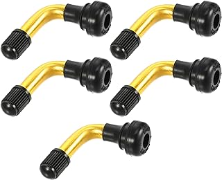 5 Pcs Universal PVR50 Tubeless Tire Valve Stem - Cars RV Bicycles Motorcycles Trailers Tubeless Tire Valve - Stainless Steel Gold Tone