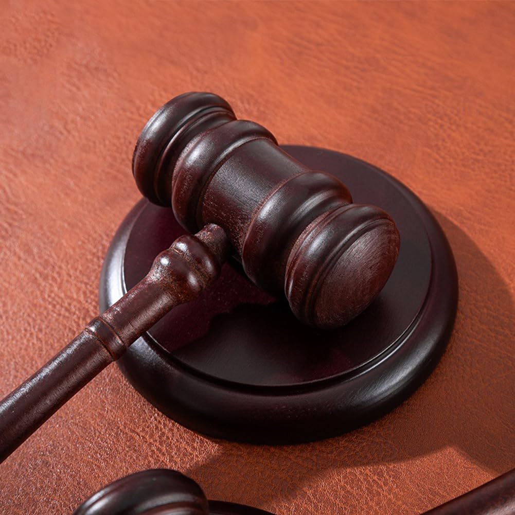 Martillo de Subasta de Madera, Mazo Juez, Martillo de Juez de Madera, Juego de martillo de Juez, Es Una Herramienta Práctica para Abogados, Jueces y Subastadores
