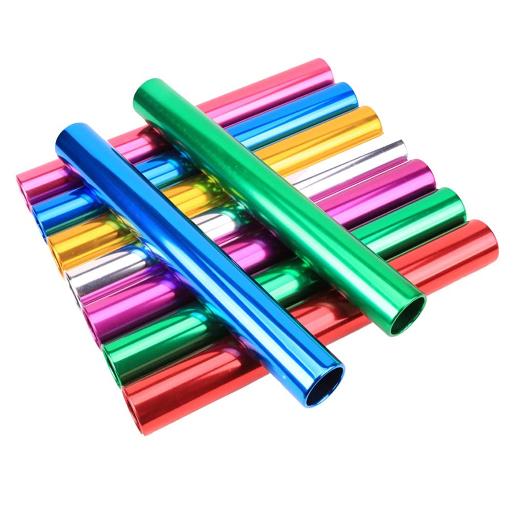 Lot de 8 bâtons de relais en aluminium pour course d'athlétisme, gym, course à pied