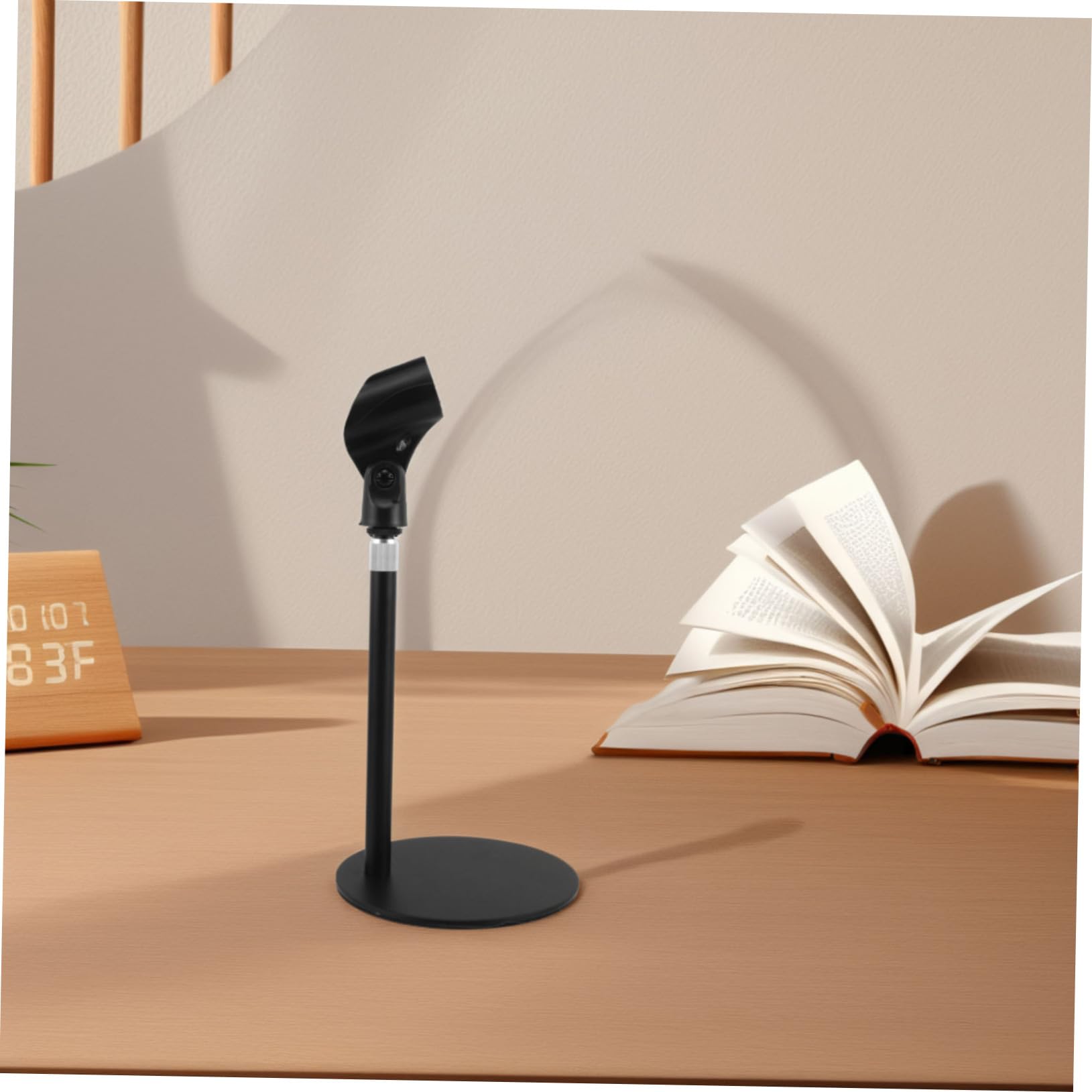 Supporto Microfono da Tavolo Regolabile con Base Pesante Stand Telescopico Antivibrazione per Microfono Gaming e Smartphone Accessorio Stabile per Scrivania