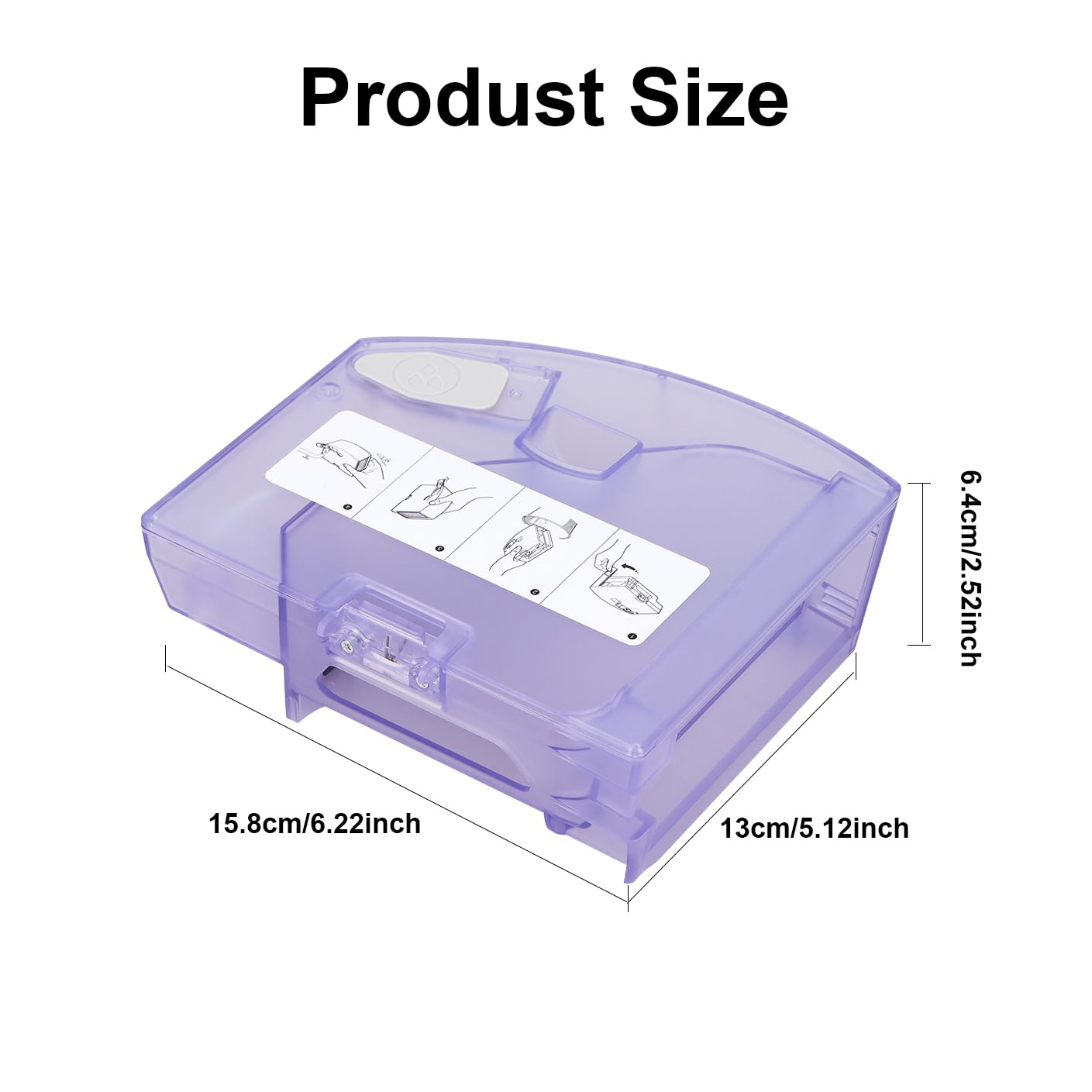 Water Tank Dust Bin Box Compatible with Roborock Q7 MAX/ Q7 MAX+/ T8 Vacuum Cleaner - Waste Collection Dustbin Box Replacement Accessories Spare Parts