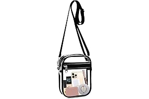 Clear Crossbody Purse Bag with Smartphone Pocket