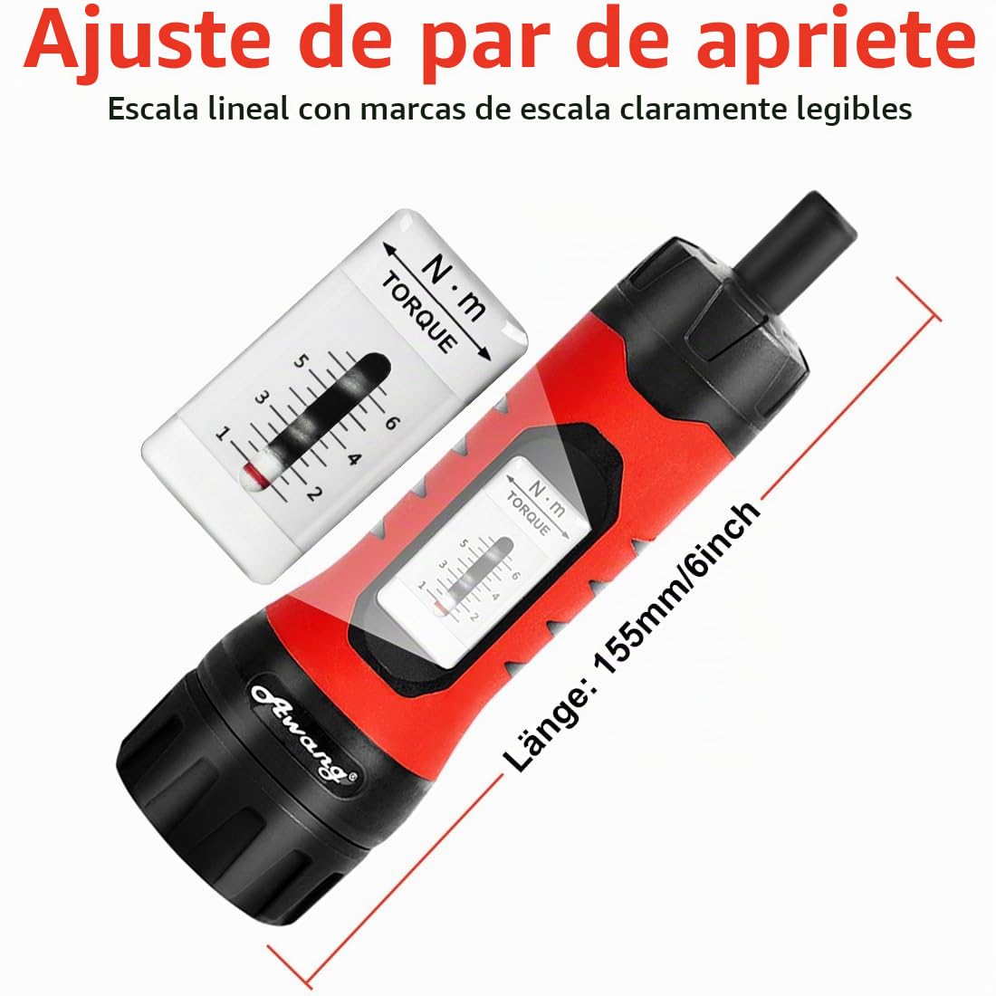Awang Destornillador dinamométrico 1-6 NM, llave dinamométrica, 36 piezas, para reparación de bicicletas con soporte de puntas