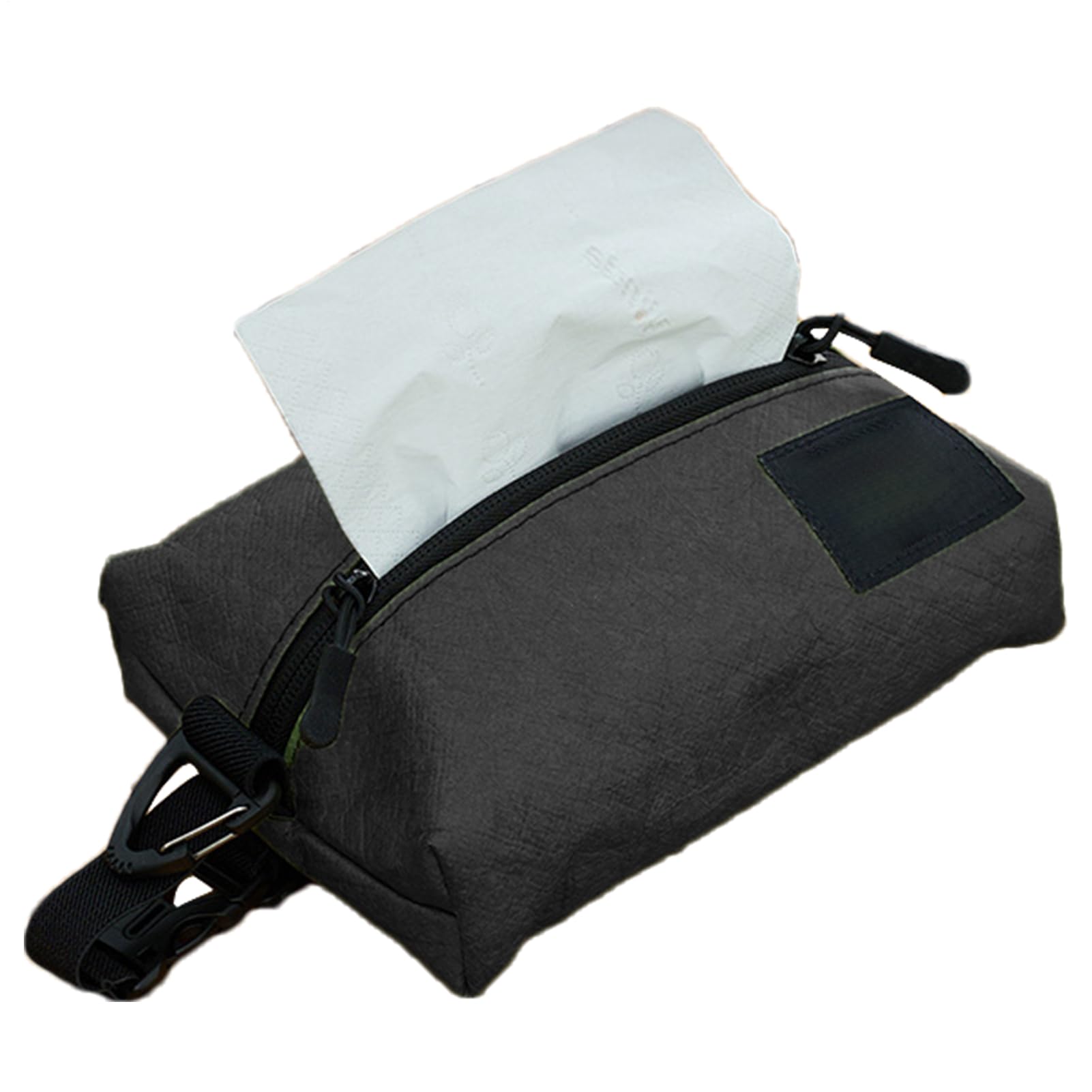 Dtaigou Travel Tissue Pouch, Outdoor Tissue Storage Holder Pouch, Toilet Paper Holder Hanger with Adjustable Length Webbing for Car, Outdoor Camping, Home, Travel