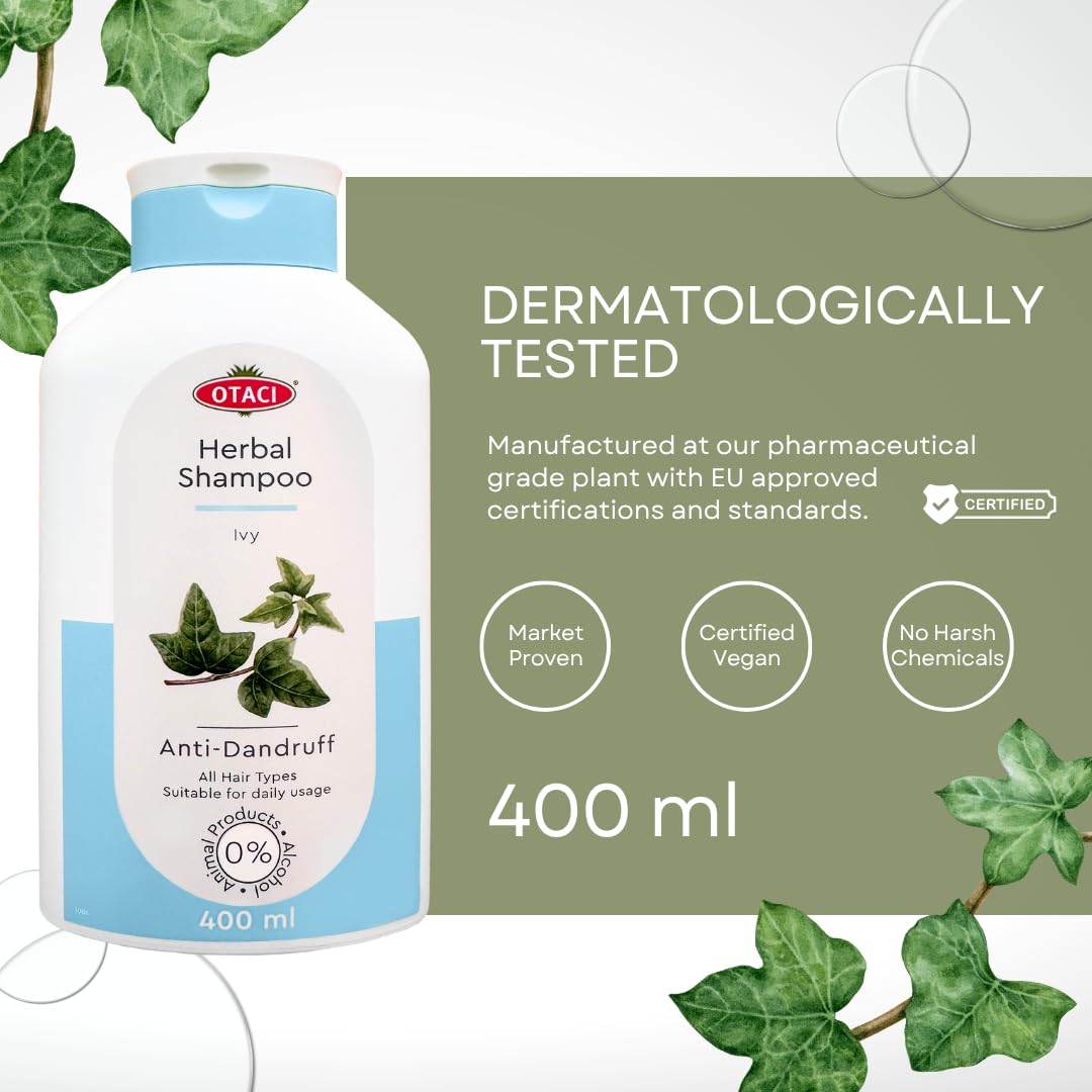 OTACI Herbal Ivy Shampoo – Deep-Cleansing, Vegan Formula Infused with Rosemary, Sage, Chamomile & Mint for Stronger, Shinier, Healthier Hair (13.5 Fl Oz) - Image 4