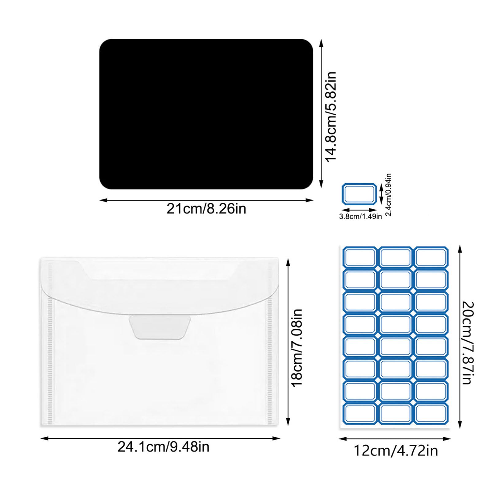 Fogli magnetici in Gomma con Sacchetti Trasparenti per Fustella Fustelle Multiuso Stencil Organizer Buste portaoggetti Fogli magnetici per Artigianato