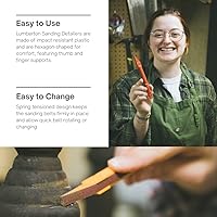 Vista 6 de Kit de lijado detallado de grano grueso de 1/4" para trabajo en madera, construcción de modelos, impresión 3D, lijado de detalle