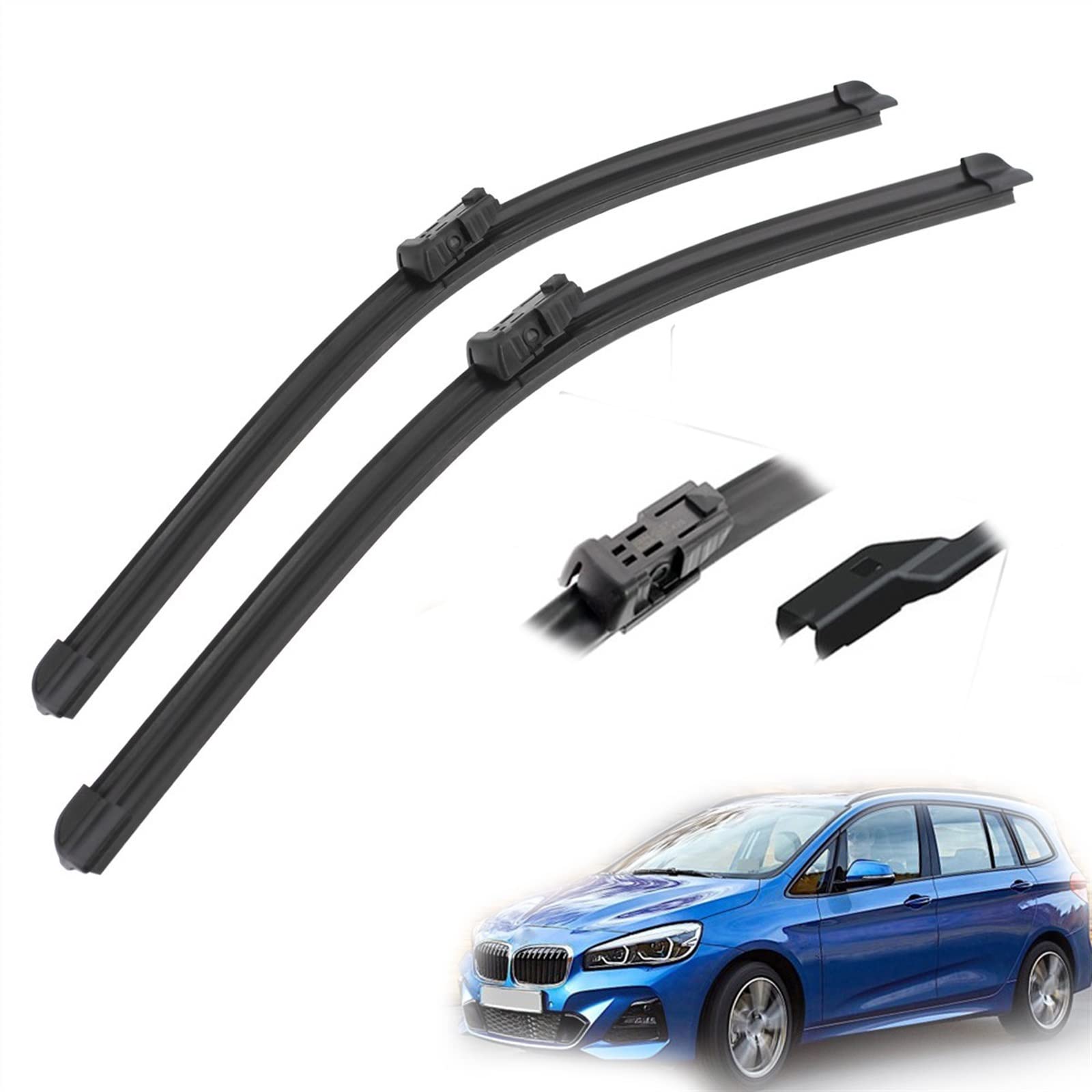 WITTSY Wipers Parts For BMW F45 F46 216i 218i 220i 225i 225xe 216d 218d 220d 2014 2015 2016 2017 Car Front Windscreen Wiper Blades Brushes Cutter Accessories 26"+19"