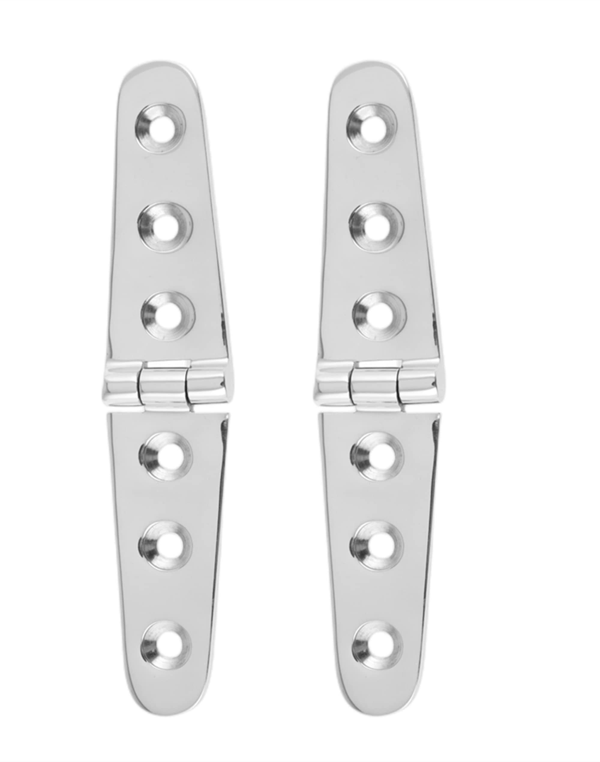 NVSFZGIYG 2/4PCS Stainless Steel 316 Marine Hardware Casting Hinge Door for Boat Yacht RV- Size156X28mm Button