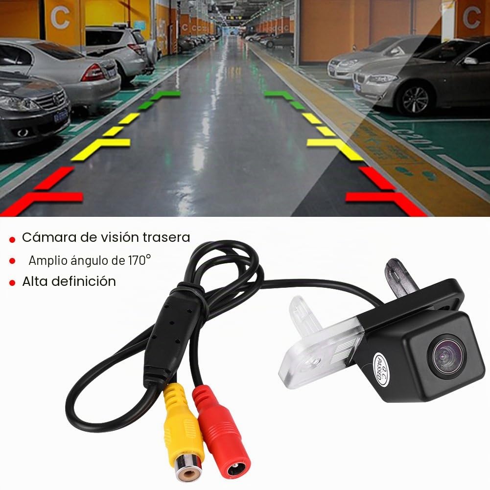 Qiilu 170 ° Cámara de estacionamiento invertida de Vista trasera Coche para C-Class E CLS W203 W211 W219