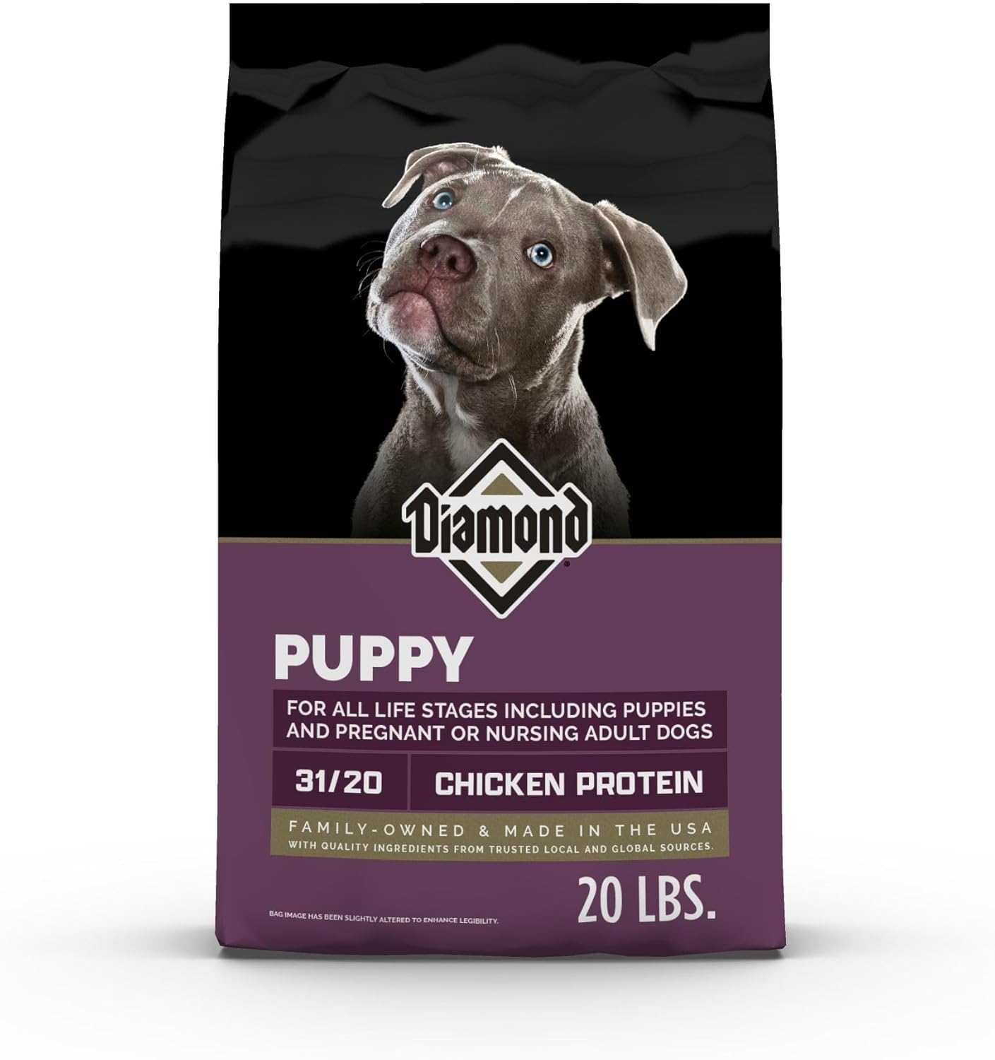 Diamond Premium Puppy is a Complete and Balanced Dry Dog Food Formula with Protein, Probiotics, and Healthy Fat That Provide High Nutritional Value in Growing Puppies 20lb Diamond Premium Puppy is a Complete and Balanced Dry Dog Food Formula with Protein, Probiotics, and Healthy Fat That Provide High Nutritional Value in Growing Puppies 20lb