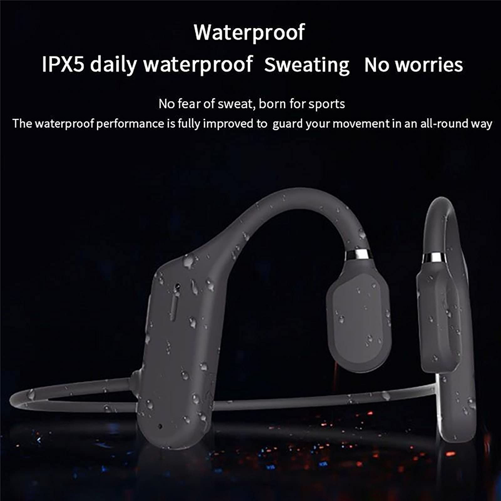 Przewodzenie powietrzne Bluetooth sportowe słuchawki nauszne opaska na szyję słuchawki wygodne zamontowane na szyi słuchawki douszne