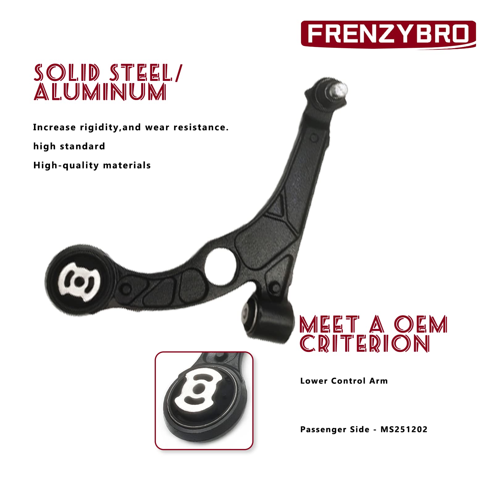 Front Lower Control Arm & Ball Joint Assembly Set (2pc) - Fits 2013-2016 Dodge Dart & 2015-2017 Chrysler 200 With 17" Wheels