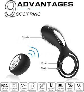 Anillo vibrador para pene con anillo testicular para pene ...